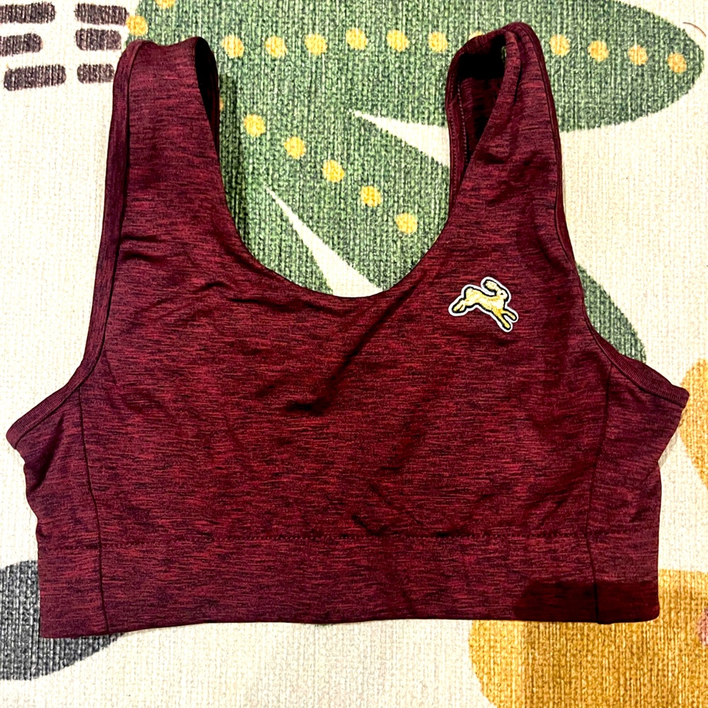Tracksmith sports bra in burgundy - like new!